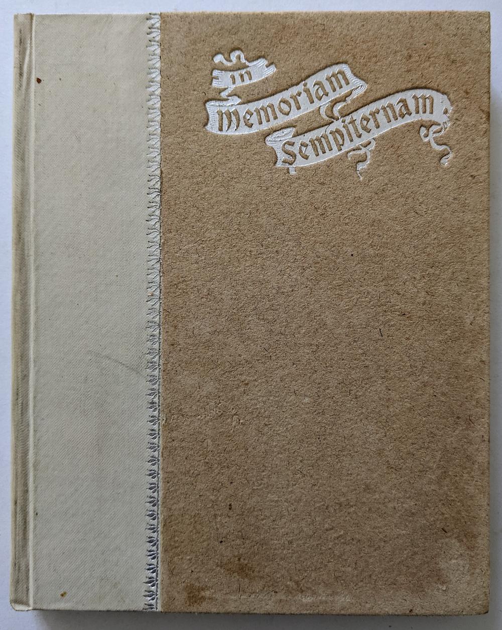 Appraisal: BOOK IN MEMORIAM SEMPITERNAM ENGRAVINGS The provenance is from an