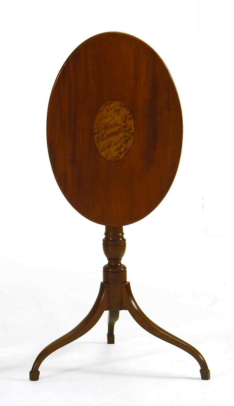 Appraisal: ANTIQUE AMERICAN FEDERAL TIP-TOP CANDLESTANDBoston or North Shore of Massachusetts