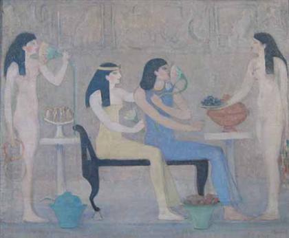 Appraisal: EVERETT LLOYD BRYANT american - EGYPTIAN SCENE Signed bottom right