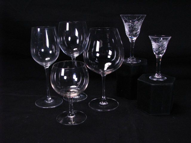 Appraisal: Large lot of crystal stemware including five Royal Brierley cordials