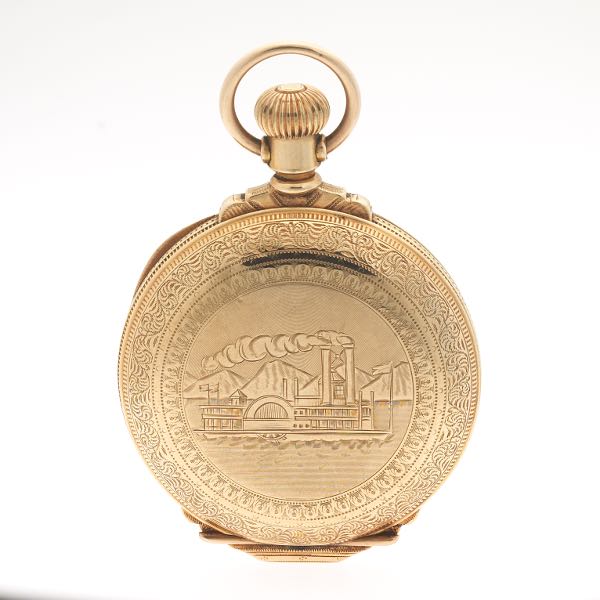 Appraisal: HAMPDEN SIZE HUNTER CASE GOLD FILLED POCKET WATCH SPRINGFIELD MASS