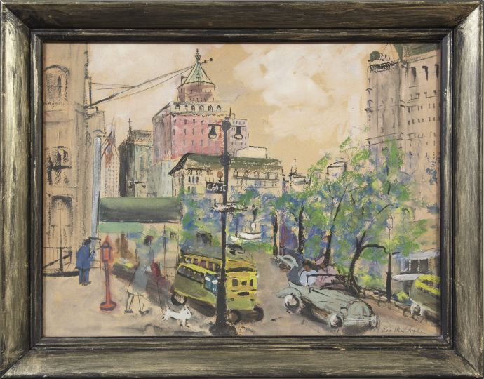 Appraisal: Rose Stern American Mid- th Century New York Street Scene