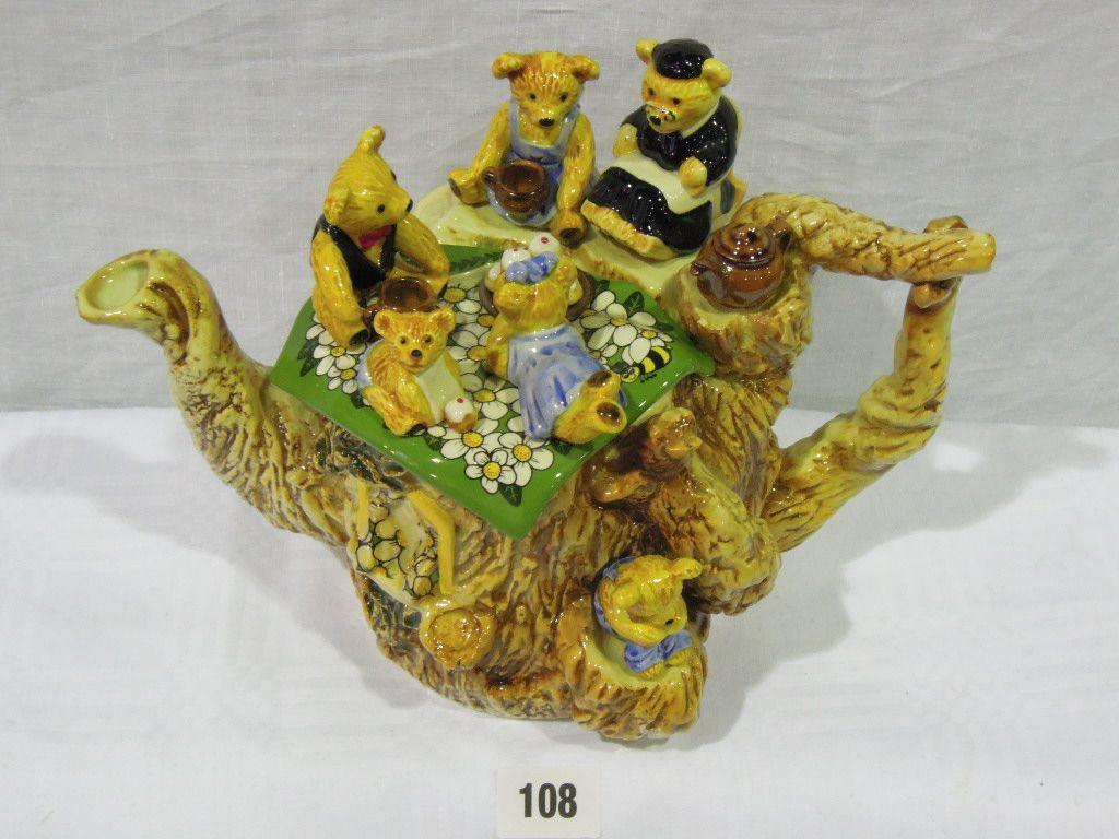 Appraisal: A novelty teapot by Cardew - Teddy Bear's Picnic together