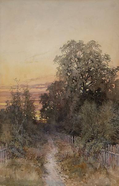 Appraisal: Lorenzo P Latimer American - Country Path signed and dated