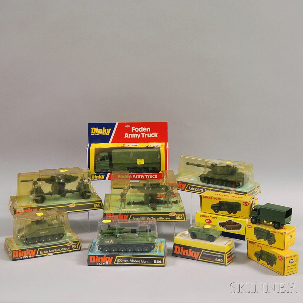 Appraisal: Eleven Meccano Dinky Toys Die-cast Metal Military Vehicles England including