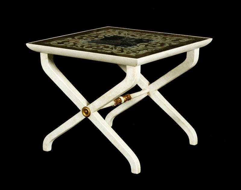 Appraisal: - Venetian Ivory Painted Table Venetian table wood and glass