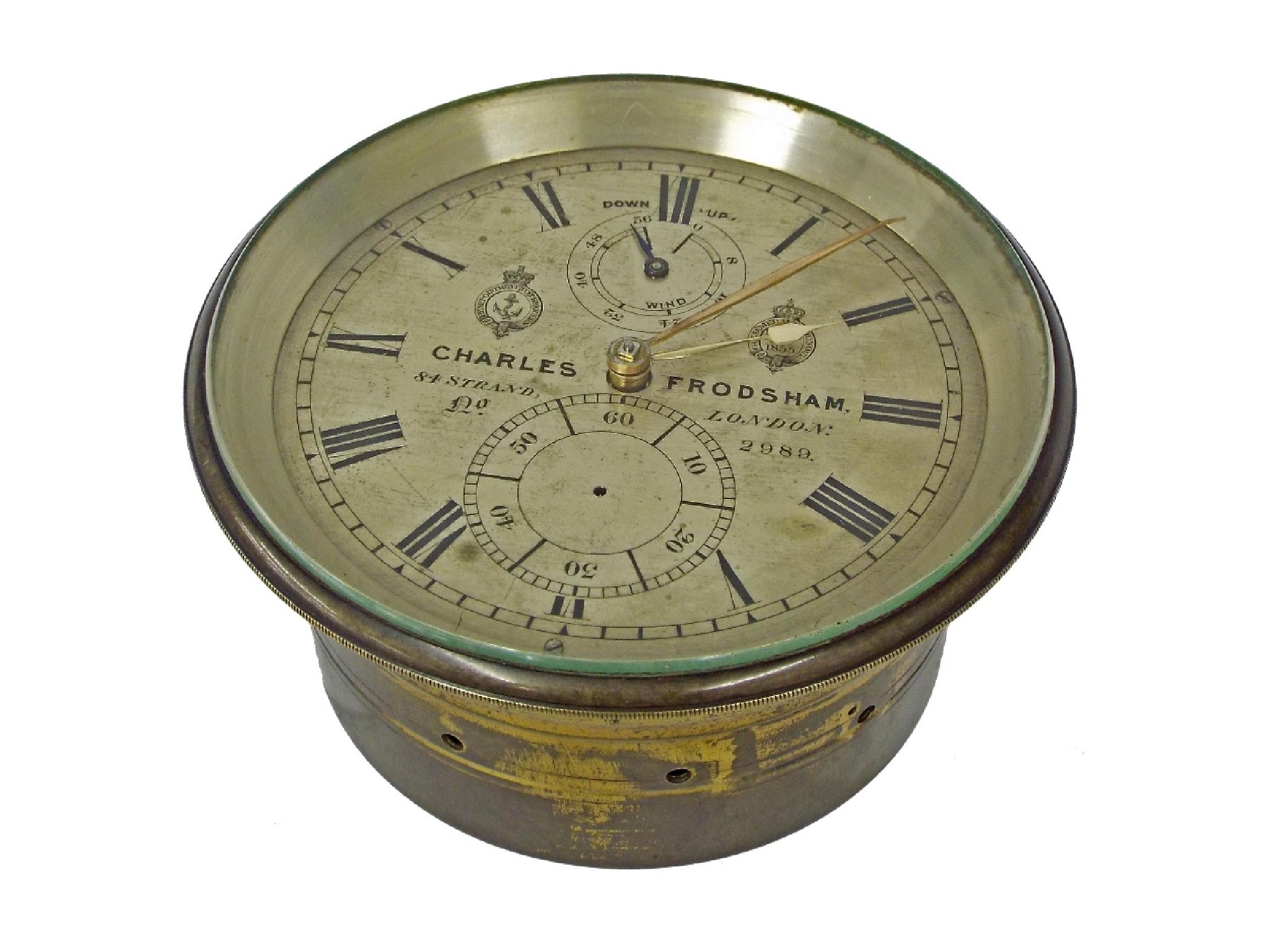 Appraisal: Good English marine chronometer the silvered dial signed Charles Frodsham