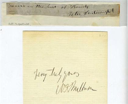 Appraisal: pieces Autograph Material - American th-Century Christian Religious Figures Cummings