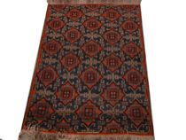 Appraisal: Turkish Tribal Carpet th Century Turkish rug features two borders