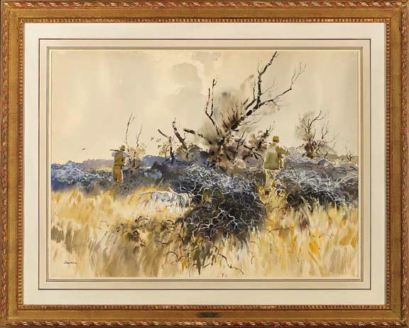 Appraisal: John P Cowan American Tennessee b Active Texas Quail Hunt