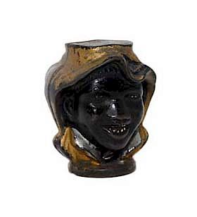 Appraisal: Black Americana Cast Iron Faced Williams Still Bank Black Americana