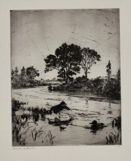 Appraisal: Frank W Benson - The River signed Frank W Benson