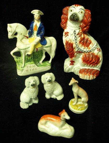 Appraisal: A named Staffordshire figure Tom King cm high a Staffordshire