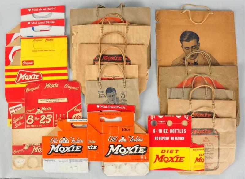 Appraisal: Lot of Moxie Bags Cardboard Carriers s to s Includes