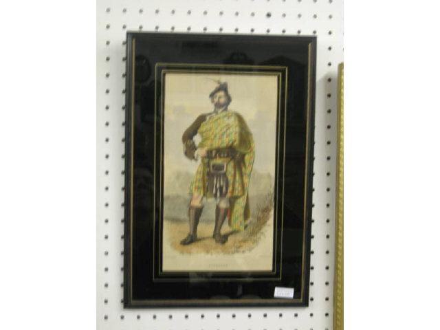 Appraisal: Victorian Scottish Lithograph of a Bagpiper X