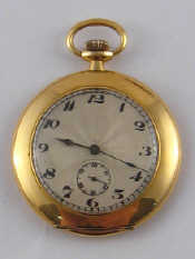 Appraisal: An carat gold cased slim pocket watch London import hallmark