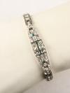 Appraisal: BRACELET - One antique platinum handmade link bracelet Art Deco