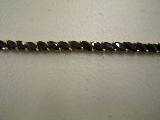 Appraisal: Garnet Bracelet rich marquis gems in k yellow gold