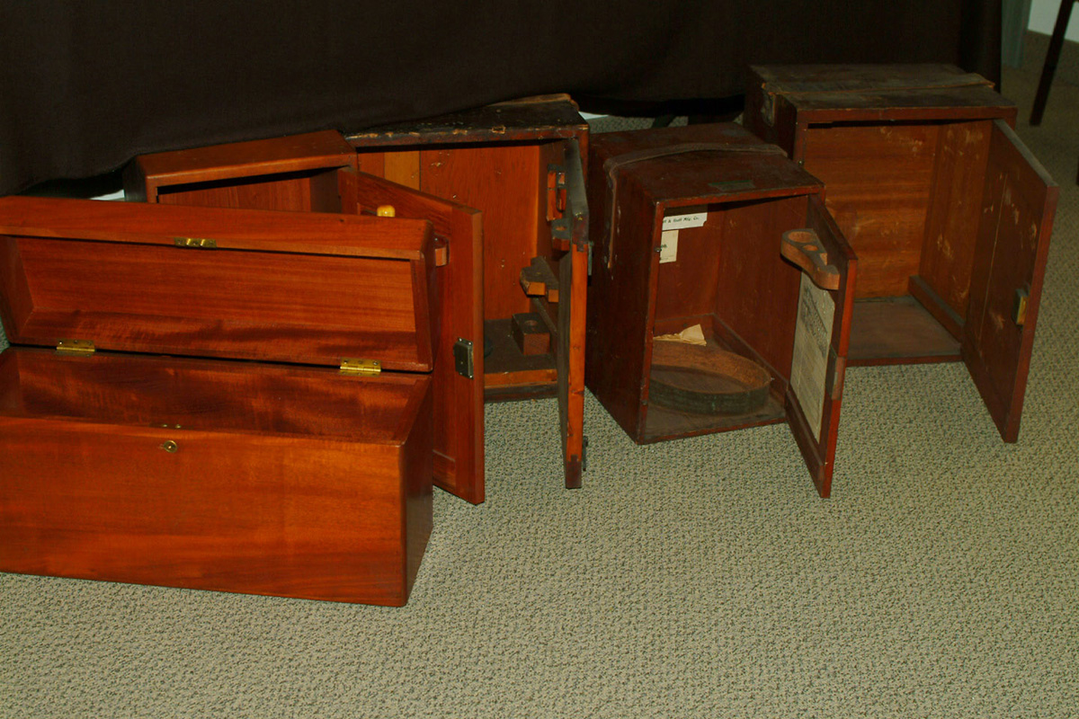 Appraisal: Large Group of Mahogany Surveyor's Cases