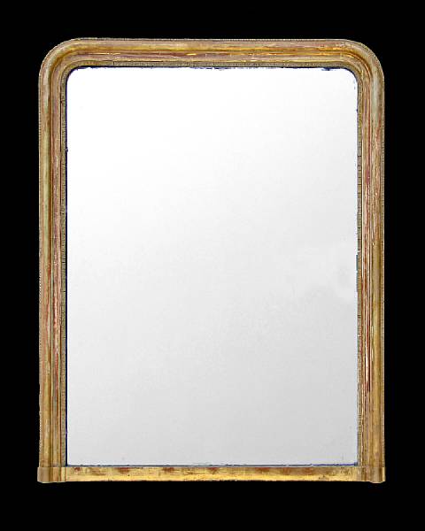 Appraisal: A Louis Philippe giltwood mirror second quarter th century Of