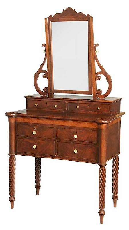 Appraisal: New England Sheraton Dressing Chest with Mirror - related to