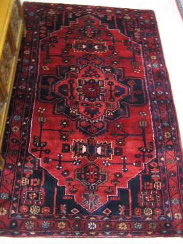 Appraisal: TWO HAND KNOTTED PERSIAN TRIBAL AREA RUGS ' X '