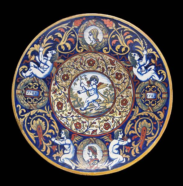 Appraisal: An Italian maiolica luster charger in the Renaissance taste second