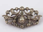 Appraisal: An early th century rose cut diamond brooch with gold