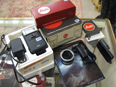 Appraisal: LOT OF LEICA CAMERA ACCESSORIES Leitz Braun SCA variozoom computer