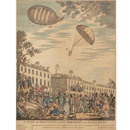 Appraisal: Unknown MONSR GARNERIN'S BALLOON PARACHUTE h-c engraving t w After