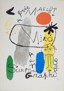 Appraisal: Joan Miro lithographic poster Joan Miro Spanish - -''Sculptures- Art