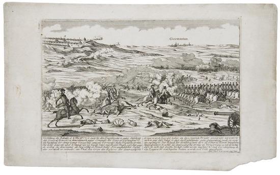 Appraisal: WILL Johann Martin Untitled view of the Battle of Germantown