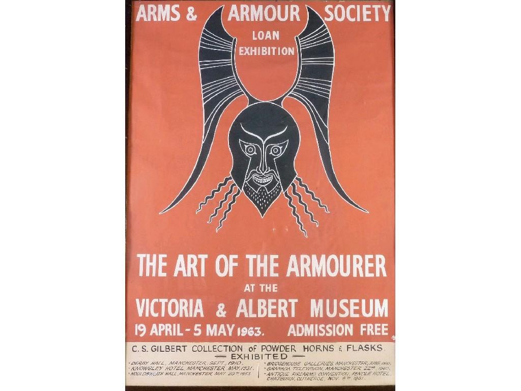 Appraisal: ARMS AND ARMOUR SOCIETY LOAN EXHIBITION POSTER FEATURING A TROJAN