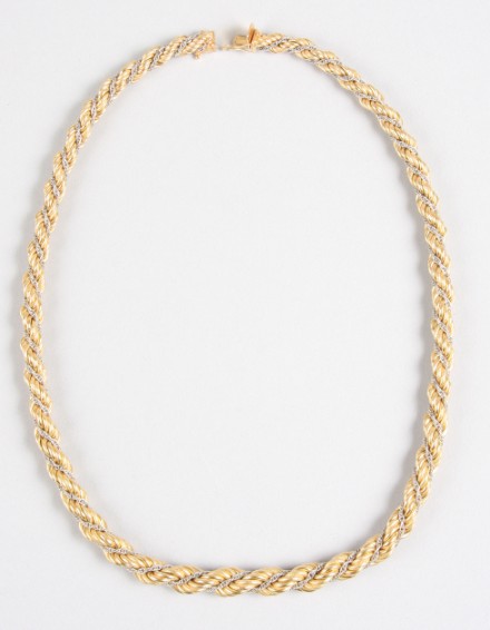 Appraisal: KY heavy yellow rope twisted with fine white chain long