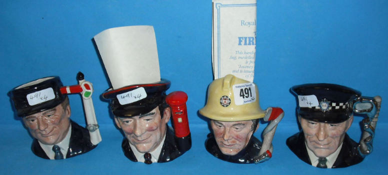 Appraisal: Royal Doulton small limited edition Character jugs The postman D