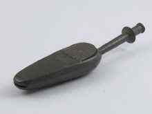 Appraisal: A pewter '' Gibson patent '' castor oil spoon