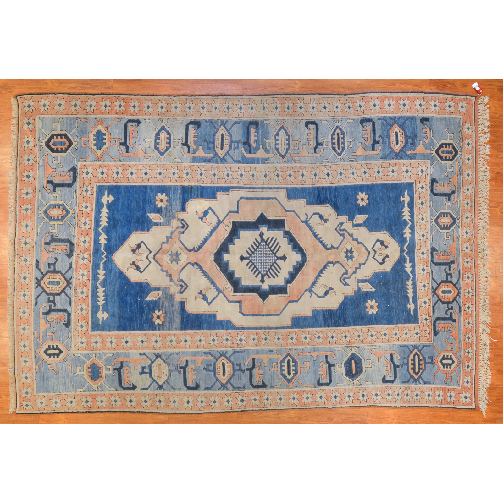 Appraisal: TURKISH MILAS RUG X Third quarter- th century hand-knotted wool