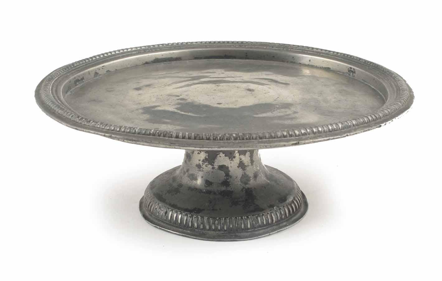 Appraisal: An early th century pewter footed plate or tazza