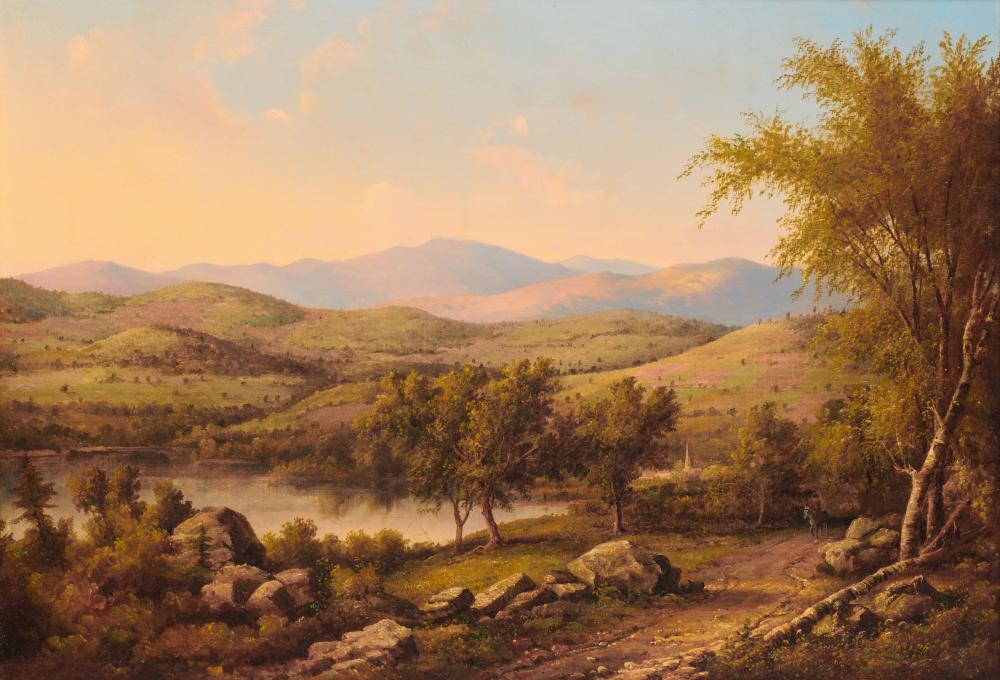 Appraisal: JOHN WHITE ALLEN SCOTT American - Merrymeeting Lake oil on