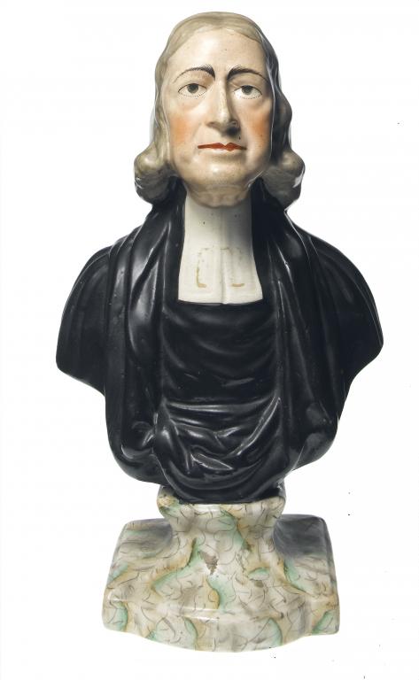 Appraisal: A STAFFORDSHIRE EARTHENWARE PORTRAIT BUST OF JOHN WESLEY AFTER THE