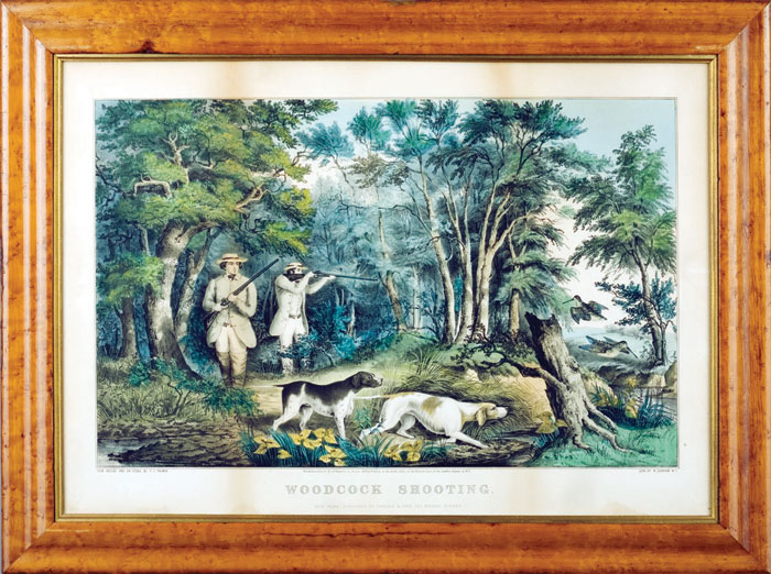 Appraisal: THREE NATHANIEL CURRIER HUNTING SCENES Each a large-folio handcolored lithograph