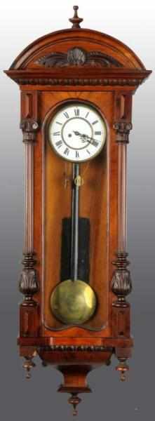 Appraisal: Ornate German Time Strike Wall Clock Description With two weights