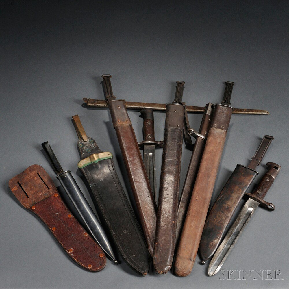 Appraisal: Group of Scabbards and Bayonets c late th early th