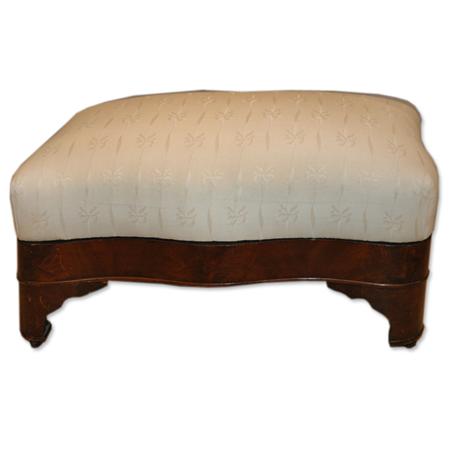 Appraisal: Victorian Upholstered Mahogany Ottoman Estimate -