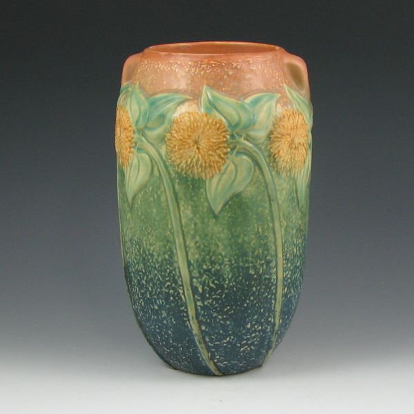 Appraisal: Roseville Sunflower - vase with good mold Unmarked A minute