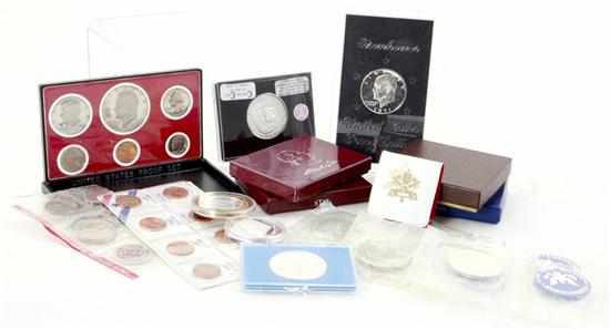 Appraisal: Collection of uncirculated and commemorative coins Eisenhower dollars US Centennial