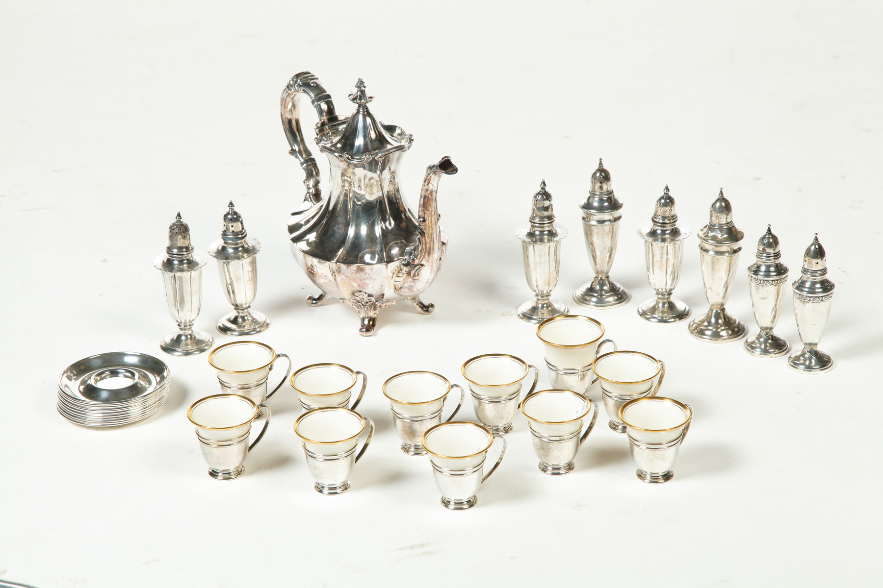 Appraisal: GROUP OF STERLING American mid th century Eleven Gorham sterling