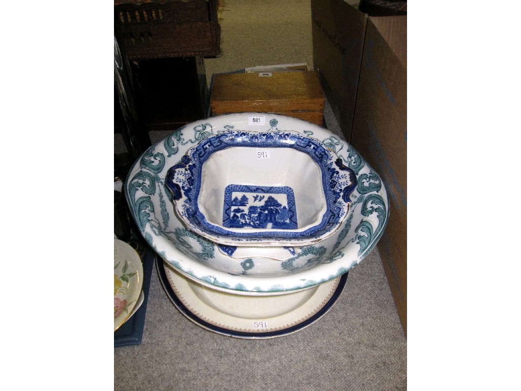 Appraisal: Lot of assorted ceramics - platters basin tureen etc