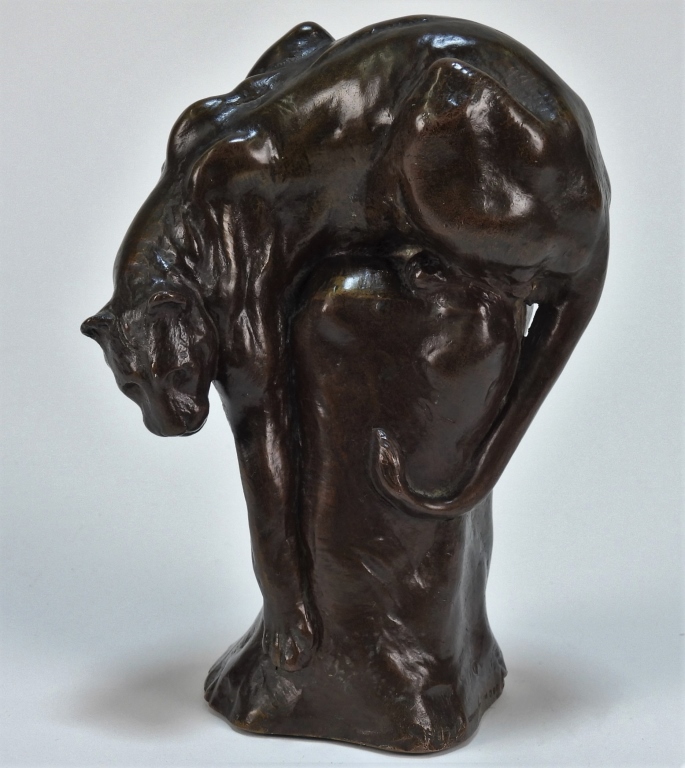 Appraisal: ANNA HYATT HUNTINGTON DESCENDING PANTHER BRONZE Massachusetts California - Titled