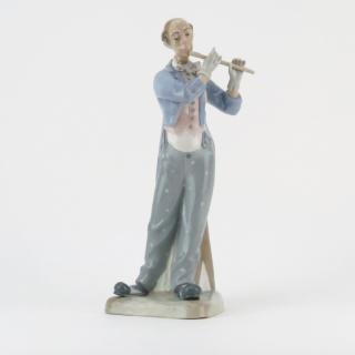 Appraisal: Zaphir Lladro Style Clown Musician Porcelain Figurine Zaphir Lladro Style